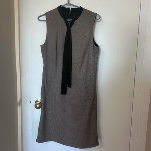 RW & Co houndstooth brown dress size 10